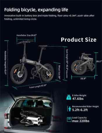 Xiaomi Himo Z20 Max | Zložljivo električno kolo | Siva