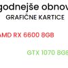 Iščete grafično kartico, ki za izjemno ugodno ceno ponuja največ zmogljivosti? GTX 1070 8GB ali RX 6600 je prava izbira!